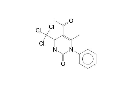 1-Phenyl-4-trichloromethyl-5-acetyl-6-methyl-1,2-dihydro-1,3-diazin-2-