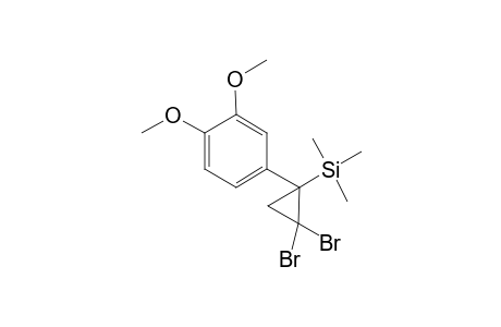 2,2-Dibromo-1-[3',4'-dimethoxyphenyl)cyclopropyl]-trimethylsilane