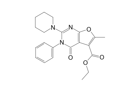 5-Ethoxycarbonyl-6-methyl-3-phenyl-2-(piperidin-1-yl)furo[2,3-d]pyrimidin-4(3H)-one