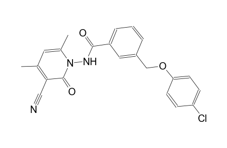 3-[(4-chlorophenoxy)methyl]-N-(3-cyano-4,6-dimethyl-2-oxo-1(2H)-pyridinyl)benzamide