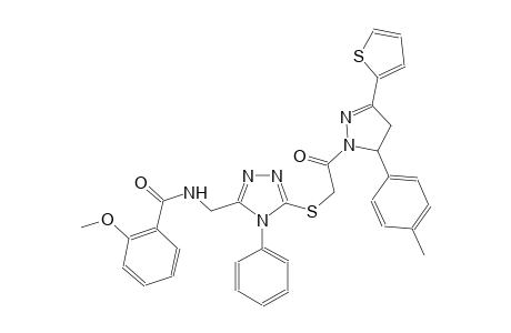 benzamide, N-[[5-[[2-[4,5-dihydro-5-(4-methylphenyl)-3-(2-thienyl)-1H-pyrazol-1-yl]-2-oxoethyl]thio]-4-phenyl-4H-1,2,4-triazol-3-yl]methyl]-2-methoxy-