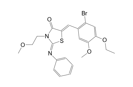 (2Z,5Z)-5-(2-bromo-4-ethoxy-5-methoxybenzylidene)-3-(2-methoxyethyl)-2-(phenylimino)-1,3-thiazolidin-4-one