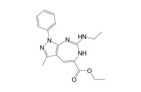 1-Phenyl-3-methyl-5-(ethoxycarbonyl)-7-(ethylamino)pyrazolo[3,4-d][1,3]diazepine