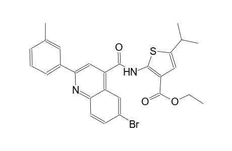 ethyl 2-({[6-bromo-2-(3-methylphenyl)-4-quinolinyl]carbonyl}amino)-5-isopropyl-3-thiophenecarboxylate