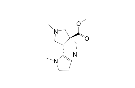 (+/-)-METHYL-(3R,4S)-3-(AMINOMETHYL)-1-METHYL-4-(1-METHYL-1H-PYRROL-2-YL)-PYRROLIDINE-3-CARBOXYLATE