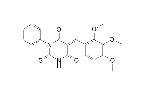 4,6(1H,5H)-pyrimidinedione, dihydro-1-phenyl-2-thioxo-5-[(2,3,4-trimethoxyphenyl)methylene]-, (5E)-