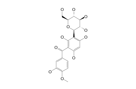 TELEPHENONE-A;5'-C-BETA-D-GLUCOPYRANOSYL-2',4',6',3-TETRAHYDROXY-4-METHOXY-BENZOPHENONE