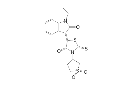 (3Z)-3-[3-(1,1-dioxidotetrahydro-3-thienyl)-4-oxo-2-thioxo-1,3-thiazolidin-5-ylidene]-1-ethyl-1,3-dihydro-2H-indol-2-one