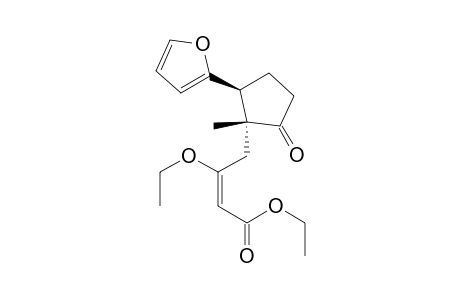 2-Butenoic acid, 3-ethoxy-4-[2-(2-furanyl)-1-methyl-5-oxocyclopentyl]-, ethyl ester, [1.alpha.(E),2.beta.]-(.+-.)-
