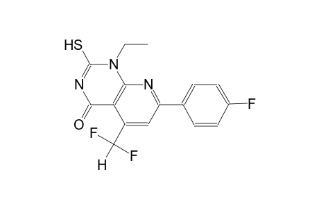 pyrido[2,3-d]pyrimidin-4(1H)-one, 5-(difluoromethyl)-1-ethyl-7-(4-fluorophenyl)-2-mercapto-