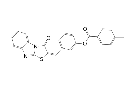 3-[(E)-(3-oxo[1,3]thiazolo[3,2-a]benzimidazol-2(3H)-ylidene)methyl]phenyl 4-methylbenzoate