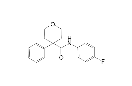 N-(4-fluorophenyl)-4-phenyl-4-oxanecarboxamide