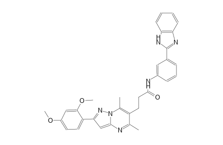 pyrazolo[1,5-a]pyrimidine-6-propanamide, N-[3-(1H-benzimidazol-2-yl)phenyl]-2-(2,4-dimethoxyphenyl)-5,7-dimethyl-