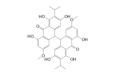 1,1',3,3',8,8'-hexahydroxy-2,2'-diisopropyl-6,6'-dimethoxy-10,10'bianthrone