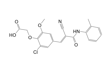 {2-chloro-4-[(1E)-2-cyano-3-oxo-3-(2-toluidino)-1-propenyl]-6-methoxyphenoxy}acetic acid