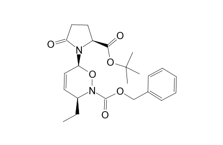 Benzyl (3S,6S)-6c-[(5'S)-5'-(t-butyloxycarbonyl)-2'-oxopyrrolidin-1'-yl]-3r-ethyl-3,6-dihydro-2H-1,2-oxazine-2-carboxylate