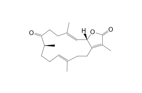 (4E,8S,12E,14S)-4,8,12,17-tetramethyl-15-oxabicyclo[12.3.0]heptadeca-1(17),4,12-triene-9,16-quinone