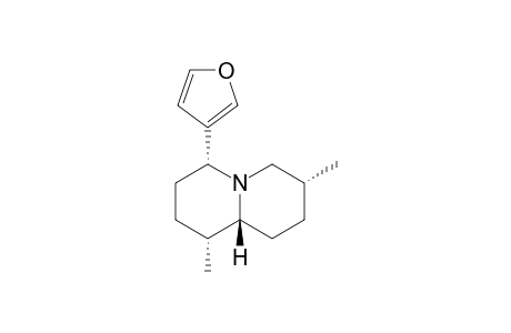 2H-Quinolizine, 4-(3-furanyl)octahydro-1,7-dimethyl-, [1S-(1.alpha.,4.alpha.,7.alpha.,9a.beta.)]-
