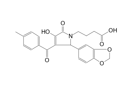 4-[2-(1,3-benzodioxol-5-yl)-4-hydroxy-3-(4-methylbenzoyl)-5-oxo-2,5-dihydro-1H-pyrrol-1-yl]butanoic acid