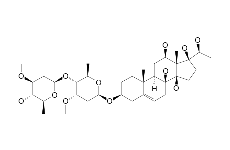 SARCOSTIN_3-O-BETA-OLEANDROPYRANOSYL-(1->4)-BETA-CYMAROPYRANOSIDE