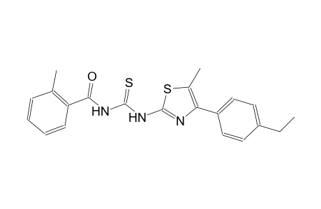 N-[4-(4-ethylphenyl)-5-methyl-1,3-thiazol-2-yl]-N'-(2-methylbenzoyl)thiourea