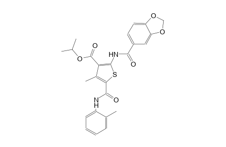 isopropyl 2-[(1,3-benzodioxol-5-ylcarbonyl)amino]-4-methyl-5-(2-toluidinocarbonyl)-3-thiophenecarboxylate