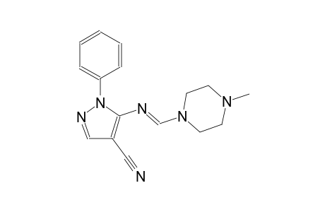 5-{[(E)-(4-methyl-1-piperazinyl)methylidene]amino}-1-phenyl-1H-pyrazole-4-carbonitrile