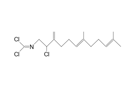 2-Chloro-7,11-dimethyl-3-methylenyl-dodeca-6,10-diene-1-carbonimidic dichloride