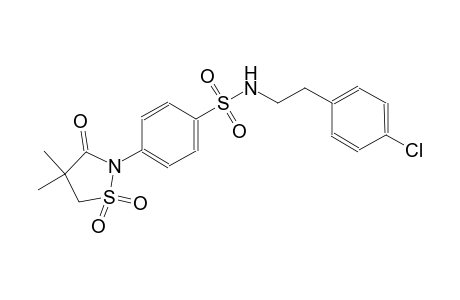 benzenesulfonamide, N-[2-(4-chlorophenyl)ethyl]-4-(4,4-dimethyl-1,1-dioxido-3-oxo-2-isothiazolidinyl)-