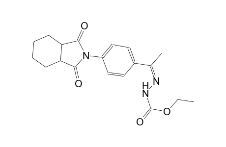 Ethyl (2Z)-2-{1-[4-(1,3-dioxooctahydro-2H-isoindol-2-yl)phenyl]ethylidene}hydrazinecarboxylate