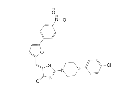 (5Z)-2-[4-(4-chlorophenyl)-1-piperazinyl]-5-{[5-(4-nitrophenyl)-2-furyl]methylene}-1,3-thiazol-4(5H)-one
