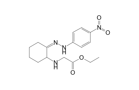 2-[[(2Z)-2-[(4-nitrophenyl)hydrazinylidene]cyclohexyl]amino]acetic acid ethyl ester