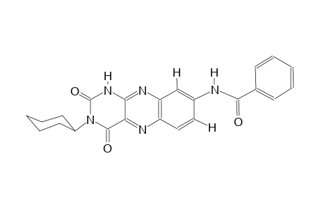 N-(3-cyclohexyl-2,4-dioxo-1,2,3,4-tetrahydrobenzo[g]pteridin-8-yl)benzamide