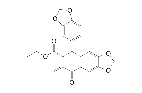 Ethyl 2-methylene-6,7-methylenedioxy-1-oxo-4-(1,3-benzodioxol-5-yl)-1,2,3,4-tetrahydronaphthalene-3-carboxylate