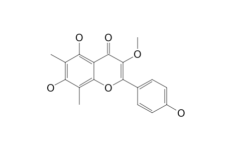 6,8-DI-C-METHYLKAEMPFEROL-3-METHYLETHER;6,8-DI-C-METHYL-3-METHOXY-5,7,4'-TRIHYDROXYFLAVONE