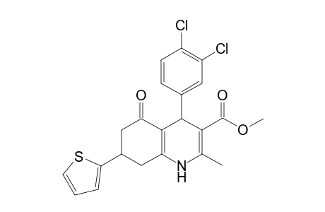 4-(3,4-dichlorophenyl)-2-methyl-5-oxo-7-thiophen-2-yl-4,6,7,8-tetrahydro-1H-quinoline-3-carboxylic acid methyl ester