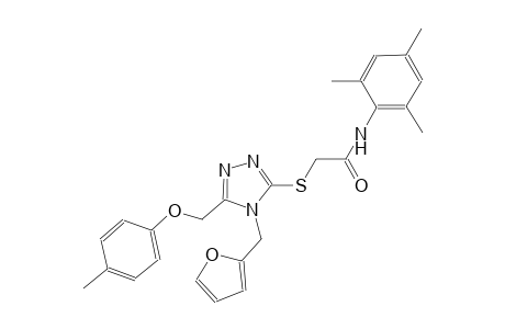 2-({4-(2-furylmethyl)-5-[(4-methylphenoxy)methyl]-4H-1,2,4-triazol-3-yl}sulfanyl)-N-mesitylacetamide