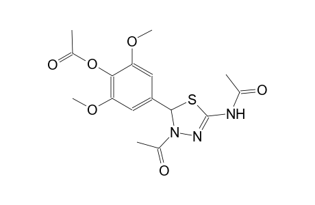 4-[3-acetyl-5-(acetylamino)-2,3-dihydro-1,3,4-thiadiazol-2-yl]-2,6-dimethoxyphenyl acetate