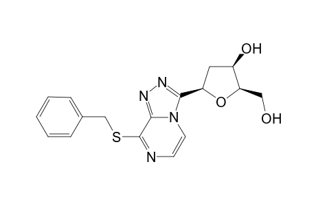8-(Benzylthio)-3-(2'-deoxy-.beta.-D-erythro-pentofuranosyl)-S-triazolo[4,3-a]pyrazine