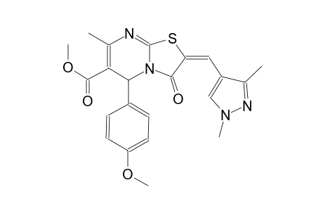 methyl (2E)-2-[(1,3-dimethyl-1H-pyrazol-4-yl)methylene]-5-(4-methoxyphenyl)-7-methyl-3-oxo-2,3-dihydro-5H-[1,3]thiazolo[3,2-a]pyrimidine-6-carboxylate