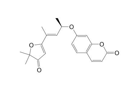 7-{[(2R,3E)-4-(5,5-dimethyl-4-oxo-4,5-dihydrofuran-2-yl)pent-3-en-2-yl]oxy}-2H-chromen-2-one