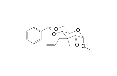 Methyl 4,6-o-benzylidene-3-deoxy-3-C-methyl-3-C-propenyl-.alpha.-D-erythrohexapyranoside