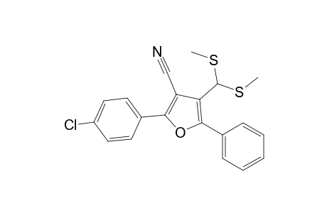 3-Furancarbonitrile, 4-[bis(methylthio)methyl]-2-(4-chlorophenyl)-5-phenyl-