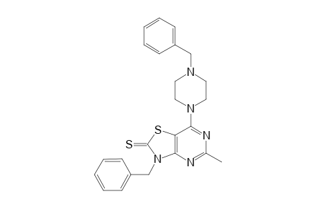 3-Benzyl-7-(4-benzylpiperazin-1-yl)-5-methyl-2H,3H-pyrimido[4,5-d][1,3]thiazole-2-thione
