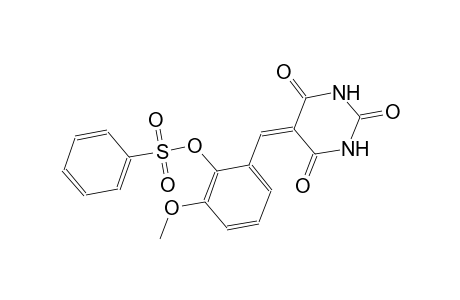 2-methoxy-6-[(2,4,6-trioxotetrahydro-5(2H)-pyrimidinylidene)methyl]phenyl benzenesulfonate