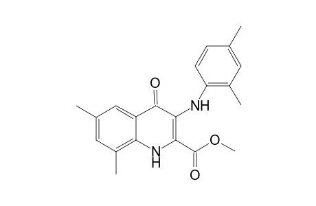2-Quinolinecarboxylic acid, 3-[(2,4-dimethylphenyl)amino]-1,4-dihydro-6,8-dimethyl-4-oxo-, methyl ester
