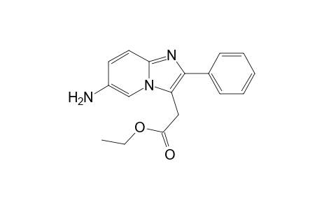 2-(6-amino-2-phenyl-3-imidazo[1,2-a]pyridinyl)acetic acid ethyl ester