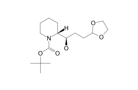 TERT.-BUTYL-(2R)-2-[(1R)-3-(1,3-DIOXOLAN-2-YL)-1-HYDROXYPROPYL]-PIPERIDINE-1-CARBOXYLATE;MAJOR-ISOMER;(2R,1'R)-ISOMER