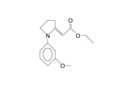 (E)-(1-<3-Methoxy-phenyl>-2-pyrrolidinylidene)-acetic acid, ethyl ester