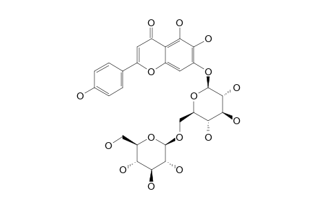 SCUTELLAREIN-7-O-BETA-D-GLUCOPYRANOSYL-(1->6)-BETA-D-GLUCOPYRANOSIDE